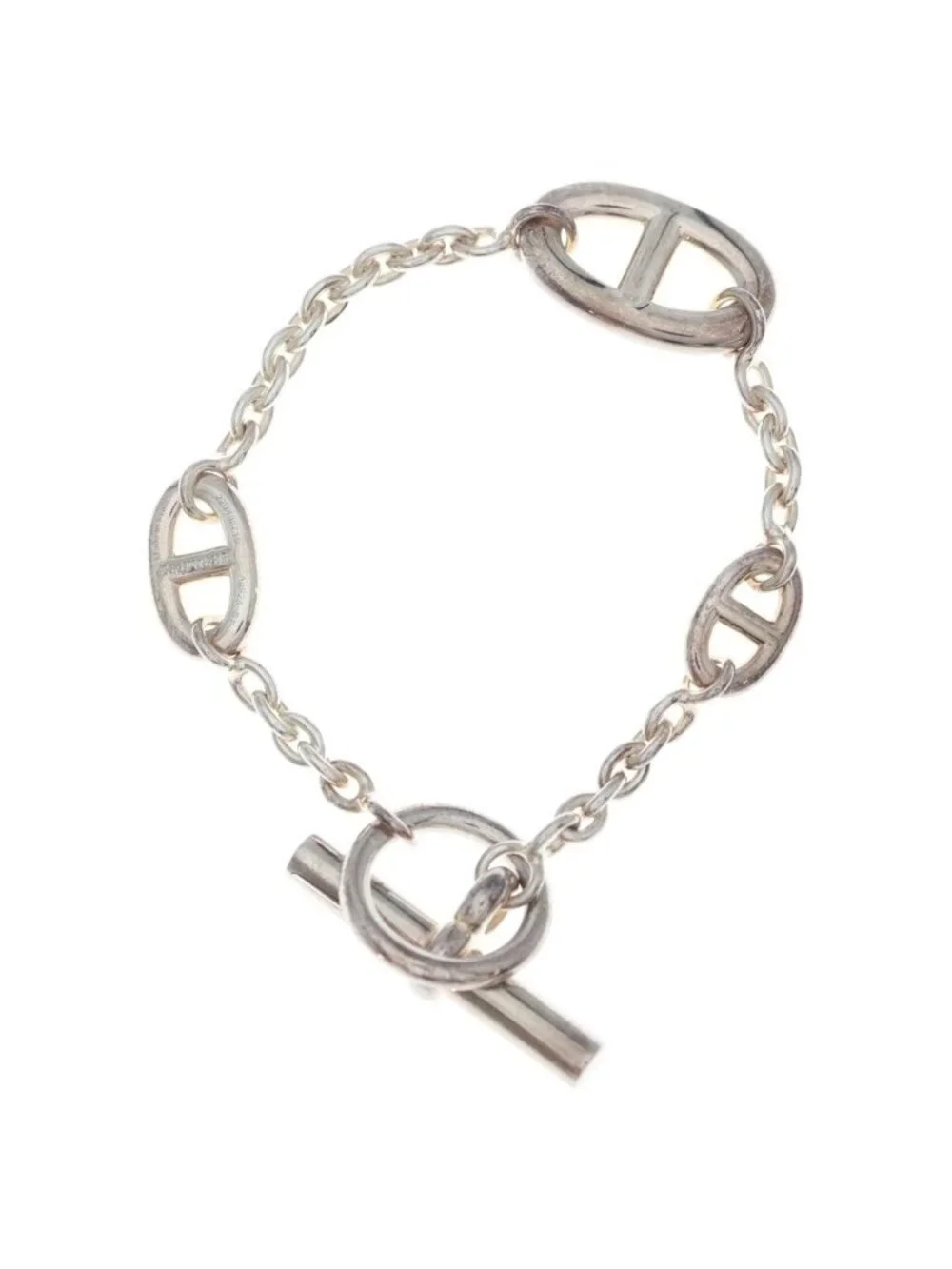 Hermes Chaine D'ancre Farandole Chain Bracelet Silver